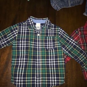 2T flannel long sleeve shirts
